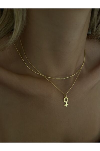 Sade Accessory Üç Toplu İnce Zincir Kolye