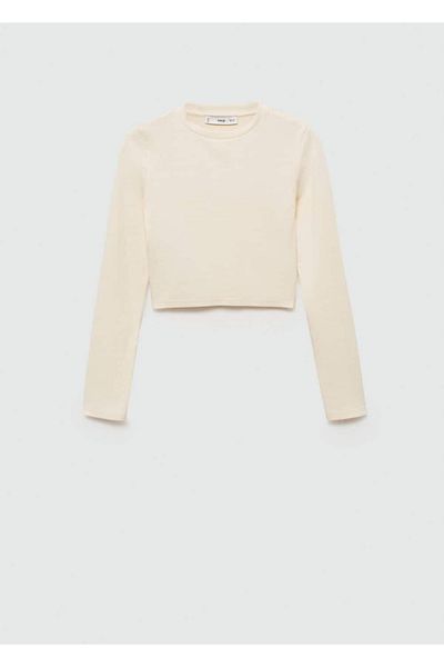 MANGO Woman Tricou modal scurt