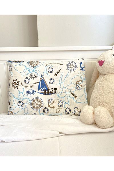 Soft Colours Față de pernă pentru copii 35x45 (2 bucăți) cu model de navă