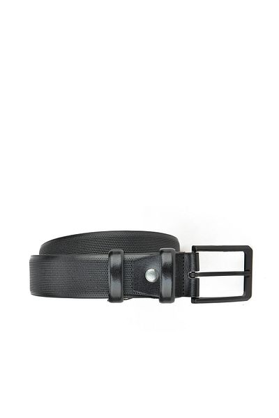 Ziya , Faux Leather 3.5 cm Men's Belt 141980 Z103 Black