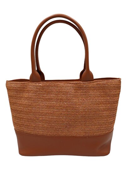 Aksesuar Τσάντα χειρός και ώμου - Ψάθινη, Πλεκτή Λεπτομέρεια, RY270