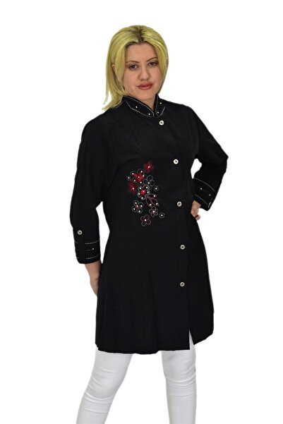 BAGLAN Жіноча туніка з вишитим коміром - JNS-3004