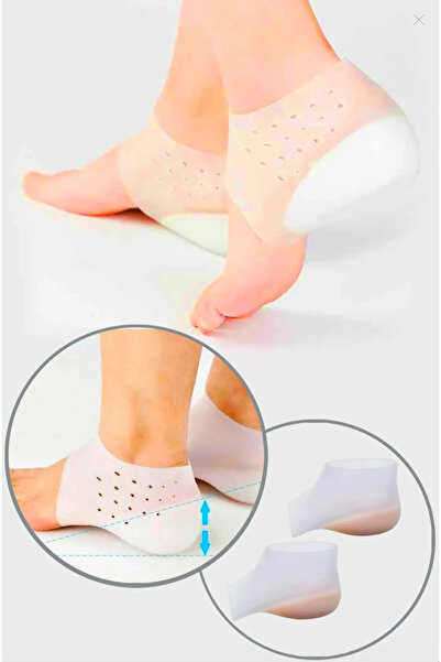 Moreva Topuk Yükseltici Topuk Çorabı 4 Cm Boy Uzatma Topuk Yükseltme