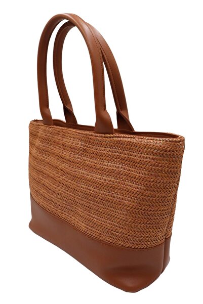 Aksesuar Τσάντα χειρός και ώμου - Ψάθινη, Πλεκτή Λεπτομέρεια, RY270