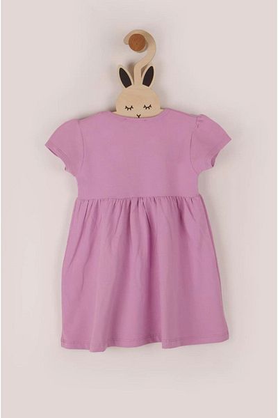 Fil Kids Girl's Lilac Color Dress with Plaid Heart Embroidery (Suitable for Holiday)