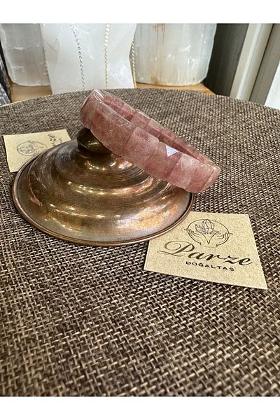 parze doğaltaş Special Cut Rose Quartz Bracelet