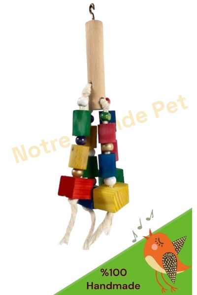 NOTREMONDEPET Ahşap Kuş Stres Oyuncağı