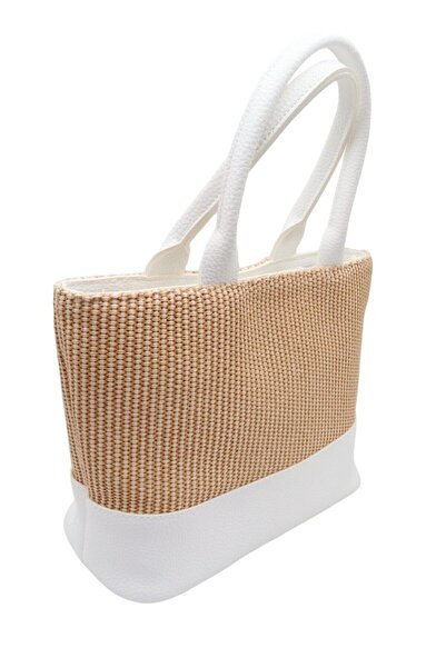 Aksesuar Τσάντα χειρός και ώμου - Ψάθινη, Πλεκτή Λεπτομέρεια, RY270