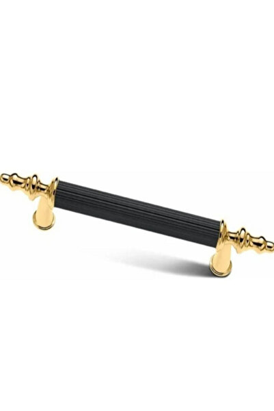 STR MOBAKS Str Alüminyum 192 Mm Asos Boru Kulp Lüks Modern Mutfak Dolap Çekmece Mobilya Kulbu Siyah-gold