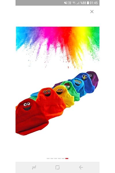 Yalıncak Çorap Унисекс Emoji Booties Чорапи 6 части
