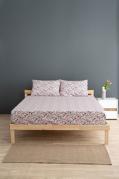 Soley Liberty Double Cotton Sheet Set - 160x200 Elastic