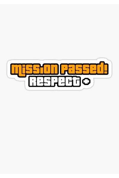 MegaSticker Autocolant Mission Passed de 13x6 cm - pentru motor, cască, laptop și mașină