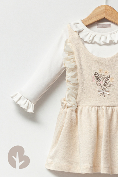 Cassiope Mini Princess Girl Baby 2-Piece Set Jacquard Knitted Fabric