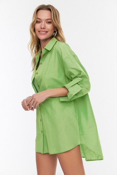 Trendyol Collection Πράσινο υφαντό πουκάμισο - TBESS22GO0664