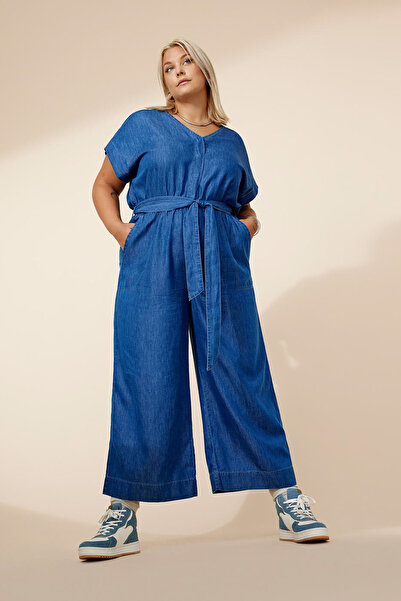 Only Carmakoma Комбінезон CARYUKA BEA SS Cinturunlu Heart Culotte