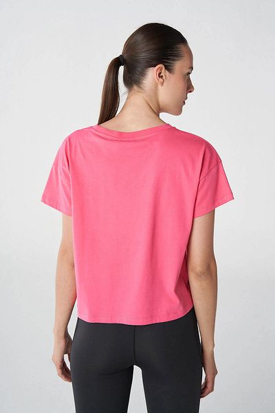 hummel Ροζ γυναικείο Crop T-shirt - 911855 -3440 Hmlsandra