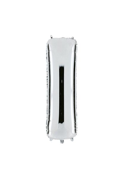 HBK Partidolu I Letter Foil Balloon 100 Cm Silver