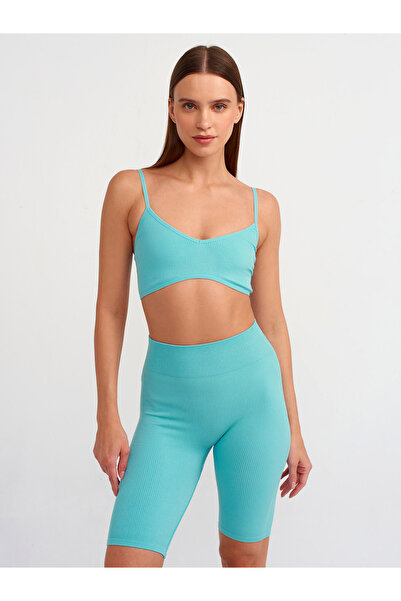 Dilvin 3714 V-Neck Rope Strap Bra-turquoise