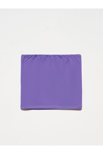 Dilvin 20668 Crop Top cu imprimeu Stone-Violet