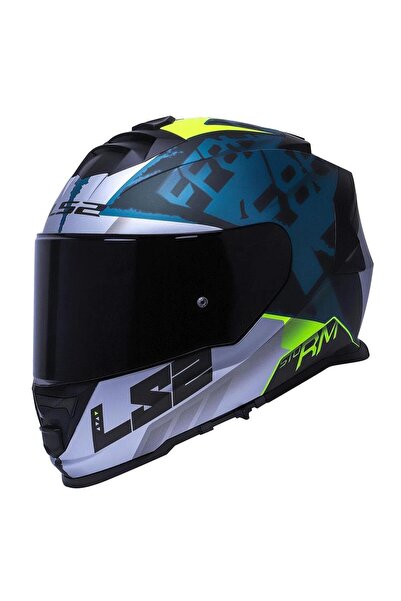 LS2 Storm 2 Sprinter Full Face Motosiklet Kaskı Şeffaf Siyah Vizörlü