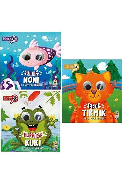 Sincap Kitap Balık Noni - Kurbağa Kuki - Kedi Tırmık Bu Kocaman Gözler Kimin Seti -