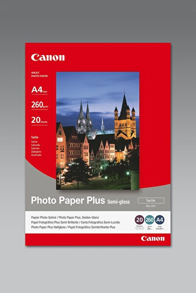 Canon A4 Plus Semi-lucius Sg-201 Orijinal Fotoğraf Kağıdı 20 Sayfa
