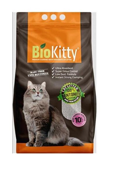 BioKitty Bebek Pudralı Tozsuz Ince Taneli Topaklanan Kedi Kumu 10 Lt
