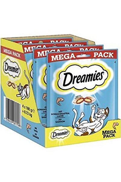 Genel Markalar Mega Pack Iç Dolgulu Somonlu Kedi Ödül Bisküvisi 4 X180 gr