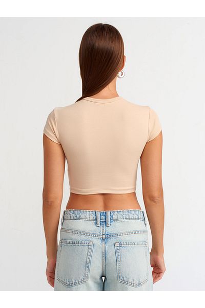 Dilvin 30936 Μοντέλο Ανοιχτό Μπεζ Crop Top - Body Shaper