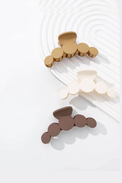 Chehra Design Γυναικείο Σετ αγκράφες 3 τεμαχίων Μαύρο-καφέ Bubble Large Xl Latch