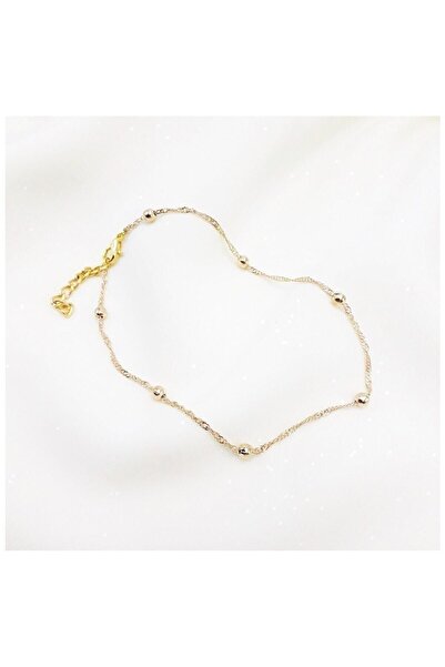 Chehra Design Altın Rengi Dorika Zincir Halhal