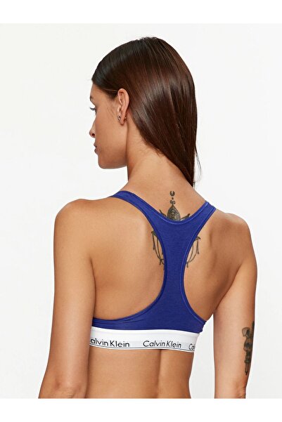 Calvin Klein Kadın Marka Logolu Askılı Spor Giyim Günlük Lacivert Büstiyer 0000F3785E-FPT
