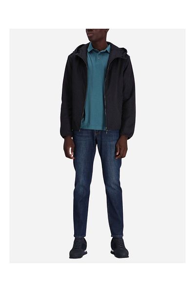 Emporio Armani Ανδρικό βαμβακερό υφαντό ύφασμα με λογότυπο μάρκας μπλε τζιν 3D1J06 1DRPZ-0942