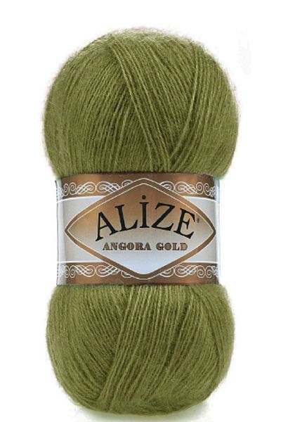 Alize Angora Gold 5 Τεμάχια 100 γραμμάρια Πλεκτό Χειροποίητο - 758 Κλωστή Ελιάς