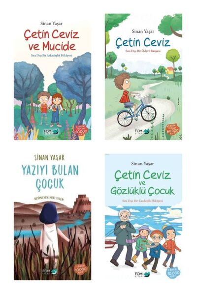 FOM Kitap Çetin Ceviz Serisi 3 Kitap + Yazıyı Bulan Çocuk