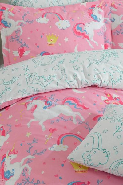 Soley Pony 100% Cotton Double Duvet Cover Set