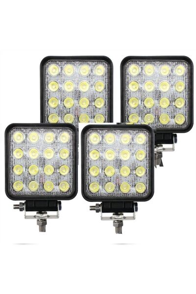 NKT GROUP 4 Adet 16 Ledli Off Road Çalışma Ve Sis Lambası 48watt 12 Volt
