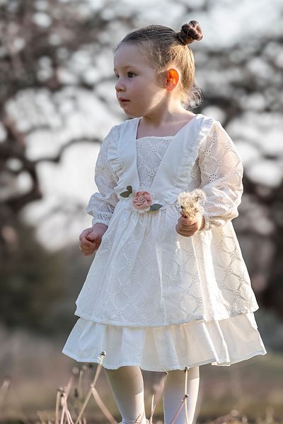 Baby Animals Baby Girl Dress Girls' Dress Birthday Party Wedding Dress Long Sleeve Lined Ruched Baby Giyi