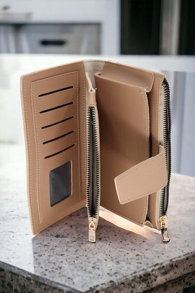 Aksesuar Унисекс портфейл с цип от мека кожа - 19 x 10 см