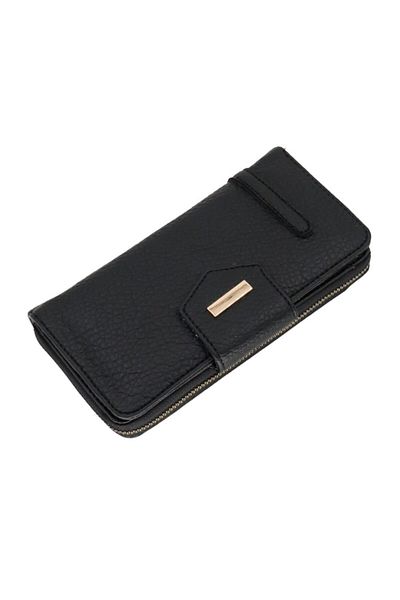 Aksesuar Vegan Leather Women's Wallet - With Magnet and Zipper (20 x 10 cm)