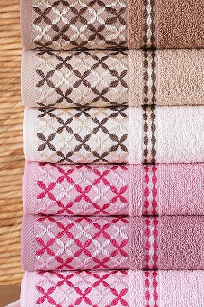 BİNNUR HOME Plaid 50x90 Cm 6 Piece Antibacterial Hand and Face Towel | Cotton