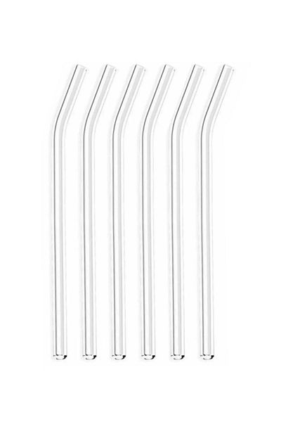 NikaMu Set of 6 Transparent Curved Glass Pipettes