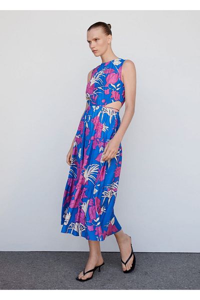 MANGO Woman Offenes Ballonkleid