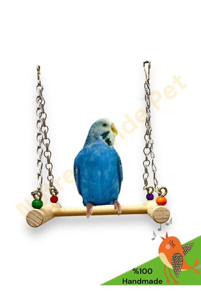 NOTREMONDEPET El Yapımı Ahşap Kuş Salıncağı