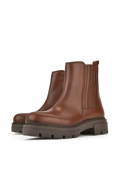 Ziya , Kadın Hakiki Deri Bot 14319z66302 Taba