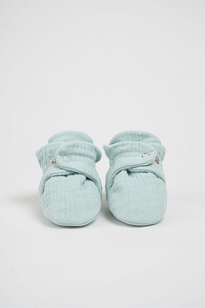 BabyZilla Organic Cotton Muslin Baby Booties - Newborn Summer Slippers