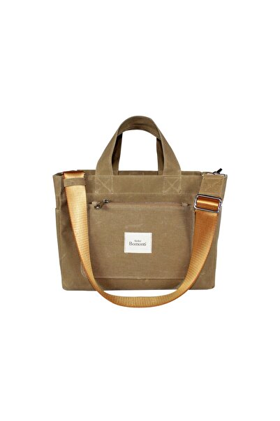 Atelier Bomonti Hishi Tote Bag Camel Waxed Canvas Bag