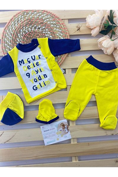 GÜLÜCÜK Fan Set of 4 Hospital Release Bodysuits