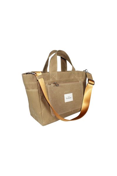 Atelier Bomonti Hishi Tote Bag Camel Waxed Canvas Bag