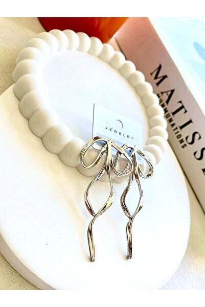 OSC HOME PASLANMAZ ÇELİK GÜMÜŞ RENK BÜYÜK FİYONK KÜPE